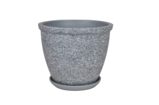Горшок керамический с поддоном В/О Серый камень №7 d32см h28см 18л