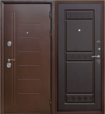 Дверь входная Трио Медный антик/венге 860х2050 Левая 10см