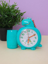 Часы-будильник с подставкой для канцелярии Dinosaur, green TX264