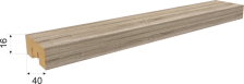Рейка декоративная МДФ Бриона Дуб винтаж (0,016х0,04х2,7м) (8)