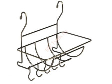 Полка для полотенец с крючками бронза 260х184х264мм МХ-401 ВА