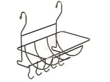 Полка для полотенец с крючками бронза 260х184х264мм МХ-401 ВА