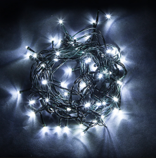 Гирлянда линейная,  200 LED 5000К, с эффектом стробов, 20 м +1.5м черный шнур, IP65 CL44 