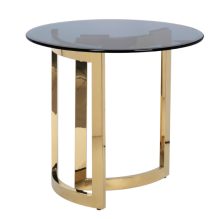 Стол журнальный темное стекло/золото d60х55см 47ED-ET062GOLD