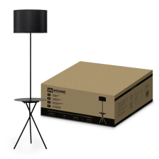 Торшер IN HOME THO 04П-BB 60W 1643x375  E27 с полкой черный