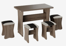 Обеденная группа тип 1 Дуб сонома трюфель/шоколад бежевый