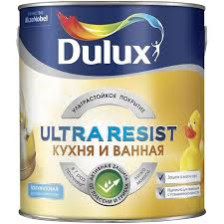 Краска Dulux  полуматовая для кухни и ванной BW (1л)