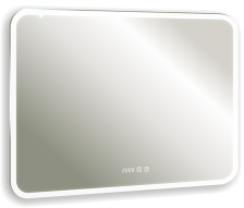 Зеркало Стив 1000х800 -3 с подсветкой, двойной подогрев, часы, сенсорный выключатель