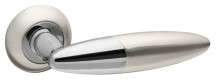 Ручка дверная FUARO SOLO RM SN/CP-3 матовый никель/хром