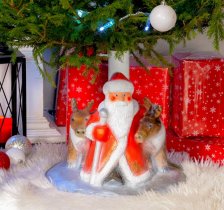 Подставка елочная Дед Мороз с оленями U07813