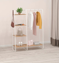 Система гардеробная с полками "Скандинавия 1" Белый