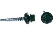 Саморезы для крепления кровли 4,8х51 150шт со св  RAL 6005 ярко-зеленые