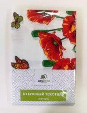 Скатерть вафельная 150х150 ДомВелл Маковый цвет 438