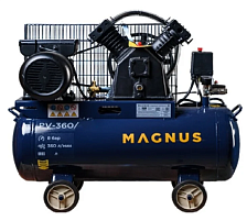 Компрессор MAGNUS PV-360/100 100л 360 л/мин новый фильтр 8 атм 2.3 кВт 220В воздушный