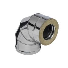Колено-сэндвич 90° (439/0,8+оцинкованная сталь) 120х200 мм