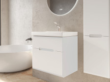 Тумба с раковиной MODUO Slim -60 подвесная, белая