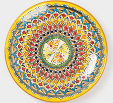 Ляган 32 см Риштанская Керамика Узоры желтый 5262348