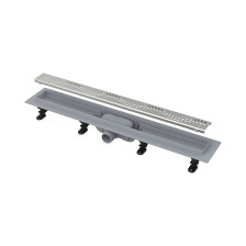 Трап линейный горизонтальный 850мм хром, нерж сталь/пластик APZ8-850M