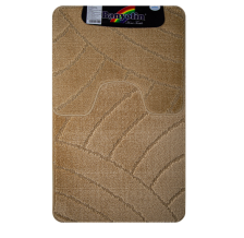 Коврики для ванной комнаты CАНАКС Classic Uni Полоски (2шт) 55х90см 55х45см коричневый 00287