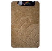 Коврики для ванной комнаты CАНАКС Classic Uni Полоски (2шт) 55х90см 55х45см коричневый 00287