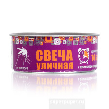 Свеча уличная HELP от комаров в жестяной банке цитронелла