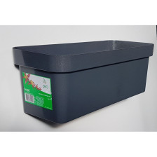 Кашпо балк ЭКО 60х17х15см темный гранит