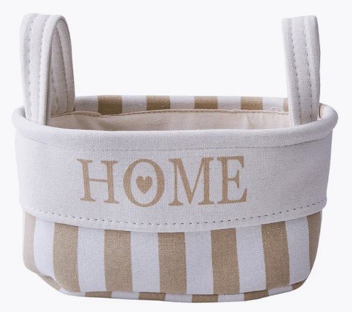 Корзина для хранения тканевая "Home" Размер: 24х15х12, Цвет: Бежевый