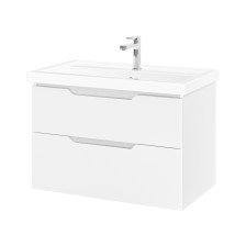 Тумба с раковиной Jasmine -80 подвесная, Белый