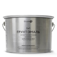 Грунт-эмаль 3 в 1 по ржавчине матовая серая RAL 7040 (10 кг) Elcon