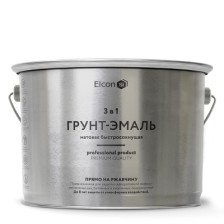 Грунт-эмаль 3 в 1 по ржавчине матовая серая RAL 7040 (10 кг) Elcon