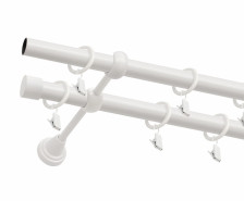 Карниз металлический d19/19 мм СМ-3293-2Р Белый DELFA 1,8м