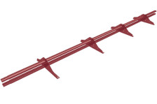 Снегозадержатель NEW трубчатый Grand Line RAL 3005 3м