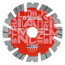 Диск алмазный 125х25,4х12мм Бетон армированный бетон кирпич Bulldozer Diamond Industrial DIDCBL125