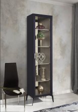 Витрина 1 дверная Dimare D3290 с зеркалом темно-синий 560х2085х405