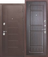 Дверь входная Трио Медный антик/венге 960х2050 Правая 10см