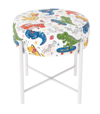 Банкетка KIDS SHT-B4 диномикс/белый муар
