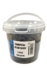 Саморезы 3,5х32 для крепления ГКЛ к металлу 1000 шт/уп ведро