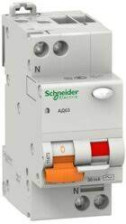 Выключатель автоматический дифференциальный тока 1п+N 2мод С16А 30mA SchE 12522