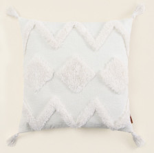 Наволочка декоративная хлопок с кисточками белая 45х45 см SL Home 