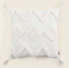 Наволочка декоративная хлопок с кисточками белая 45х45 см SL Home 