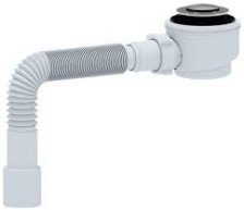 Сифон для душевого поддона 1 1/2х50/60 клик-клак, с гофрой 378х40х50 хром АНИ Е415CL