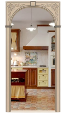 Арка Сицилия 400мм шпон беленый дуб (Бастион)