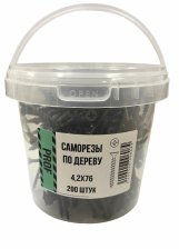 Саморезы 4,2х76 для крепления ГКЛ к дереву 200 шт/уп ведро