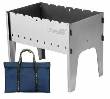 Мангал разборный сталь 1,5мм 490х310х370мм Helios (сумка)