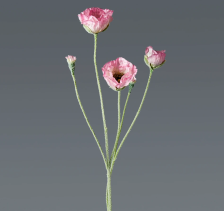 Цветок искусственный Мак 67 см светло-розовый