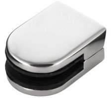 Стеклодержатель нержавеющий 8 мм полукруглый/плоский S