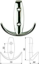 Крючок K204.03CP хром