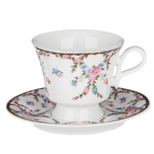 Набор чайный 12 пр 220 мл Роза на сетке 516-076