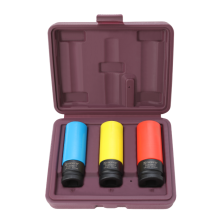 Набор головок торцевых ударных глубоких 1/2" для колесных дисков 17-19-21мм, 3пр THORVIK S23SW3S