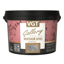 Штукатурка фактурная "Морской бриз" база серебристо-белая МВ-101 (6кг) ВГТ